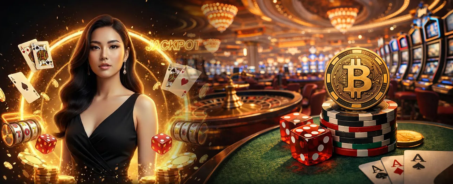 Jilicrown 2026 Promotions Banner, featuring casino games and sports betting
